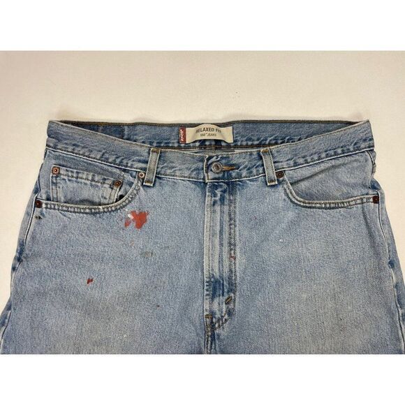 VINTAGE Levi's 550 Relaxed Fit Denim Jeans Men Size 35 X 28 Blue Tag Size 36x29 - Picture 3 of 13